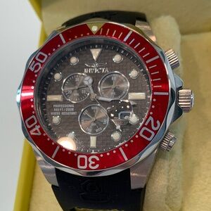 Invicta Red and Black Chronograph Watch